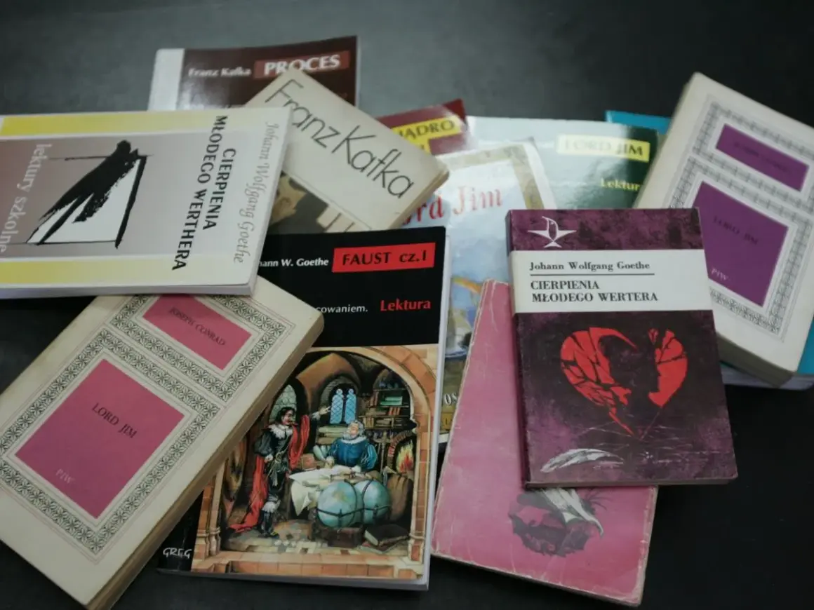 Książki: "Cierpienia młodego Wertera", "Faust", "Proces", "Lord Jim". To lektury szkolne, idealne do streszczenia ballady i romanse.