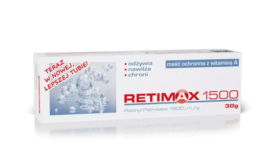 Retimax 1500 opinie: maść ochronna z witaminą A, która odżywia, nawilża i chroni. Teraz w nowej, lepszej tubie!