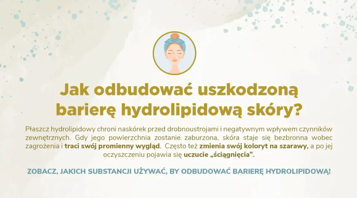 Ilustracja z pytaniem "Jak odbudować uszkodzoną barierę hydrolipidową skóry?". Skóra z zaburzoną barierą staje się bezbronna.