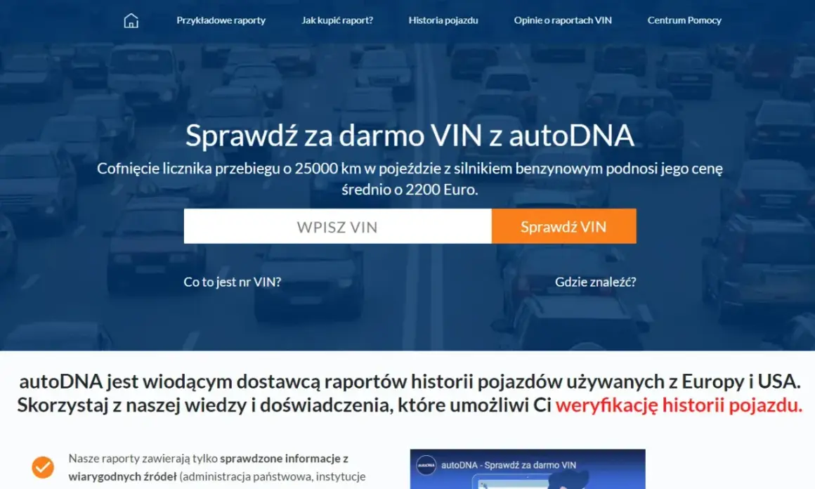 Jak sprawdzić auto po VIN? Wpisz numer VIN, aby zweryfikować historię pojazdu i uniknąć oszustw.
