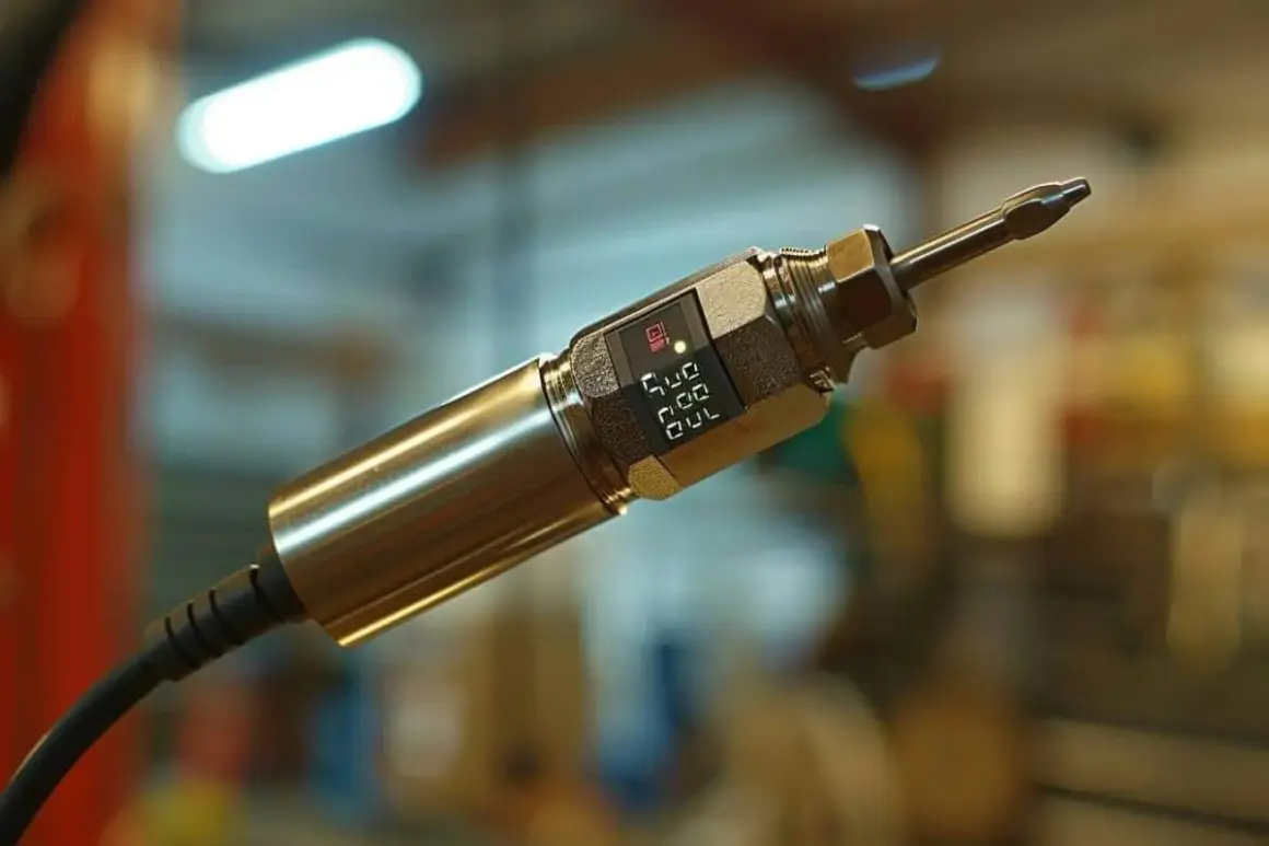 Un appareil métallique avec un écran numérique, prêt pour nettoyer sonde lambda.