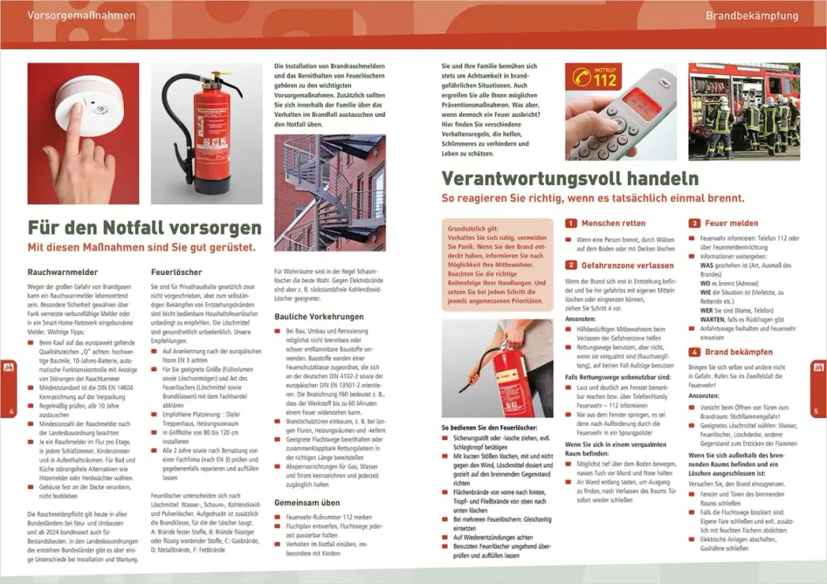 Brandschutz im Betrieb: Rauchmelder, Feuerlöscher und bauliche Maßnahmen sind essenziell. So handeln Sie richtig im Brandfall.