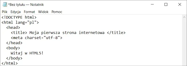 Prosty sposób na stworzenie strony internetowej HTML w notatniku