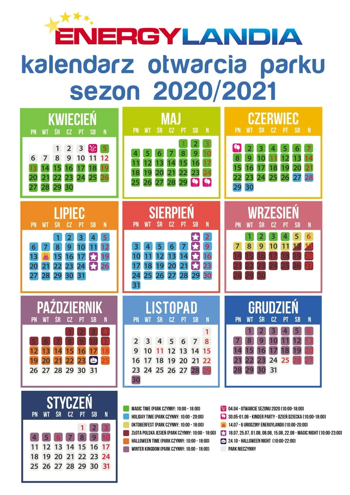 Do której jest czynna Energylandia? Godziny otwarcia parku