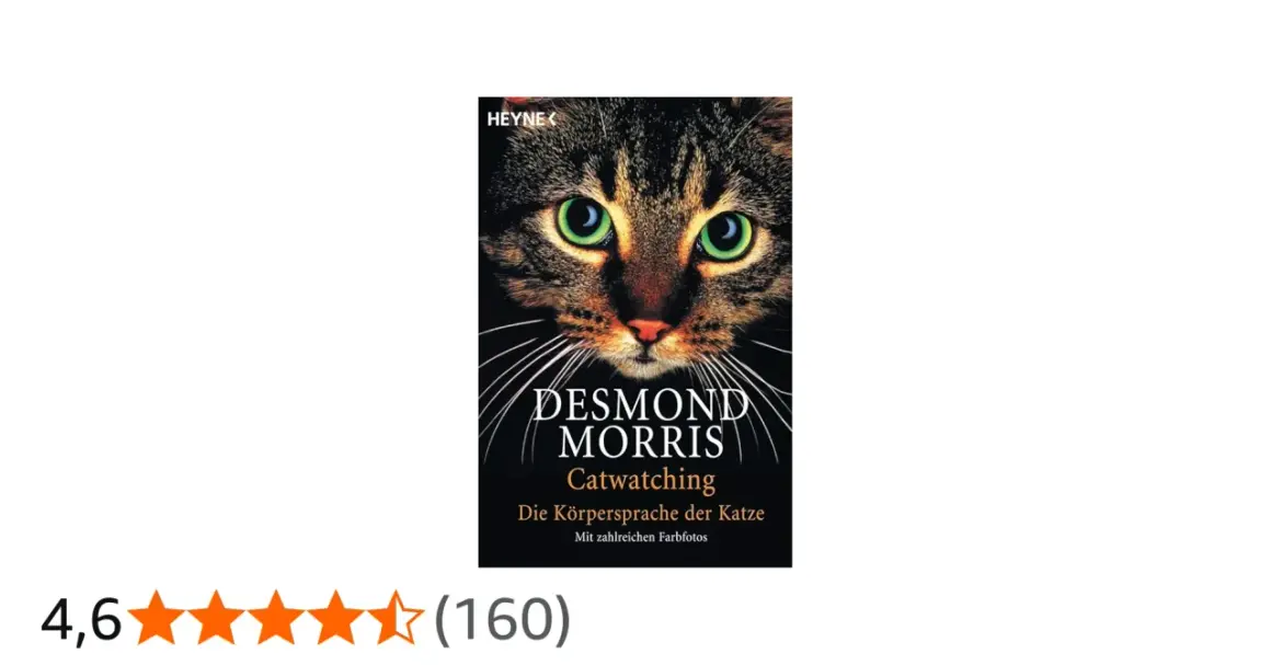 Buchcover "Catwatching" von Desmond Morris, das die Körpersprache von Katzen erklärt. Hilft, das Katzen verhalten deuten zu lernen.