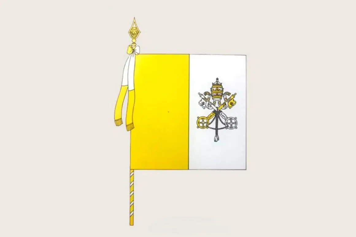 Flaga Watykanu: biało-żółta, z kluczami św. Piotra i tiarą papieską. Symbolizuje władzę duchową i świecką.