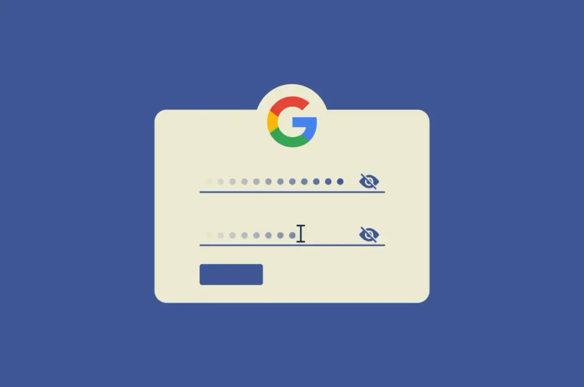 Ikona Google i pola do wprowadzania danych sugerują proces odzyskiwania konta Google.