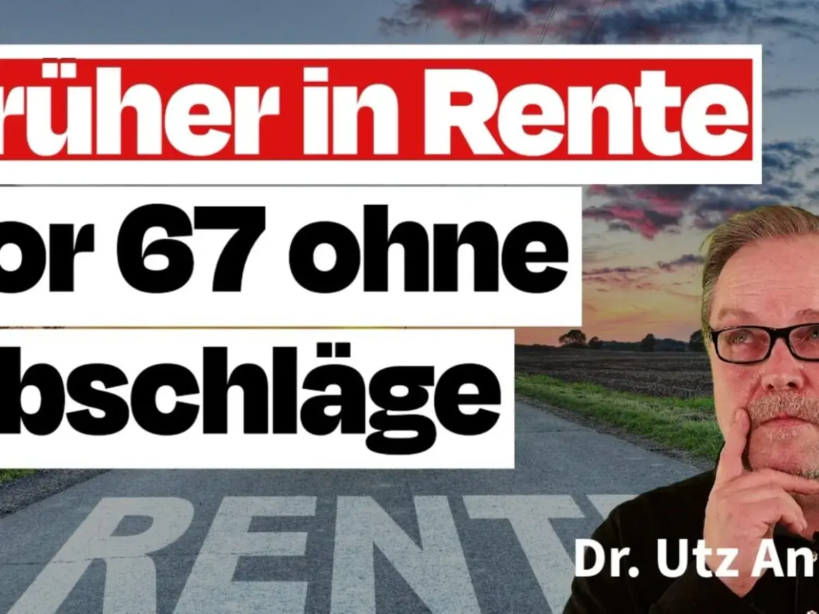 Früher in Rente: Lohnt es sich bis 67 zu arbeiten? Mann denkt nach, während im Hintergrund eine Straße zur Rente führt.