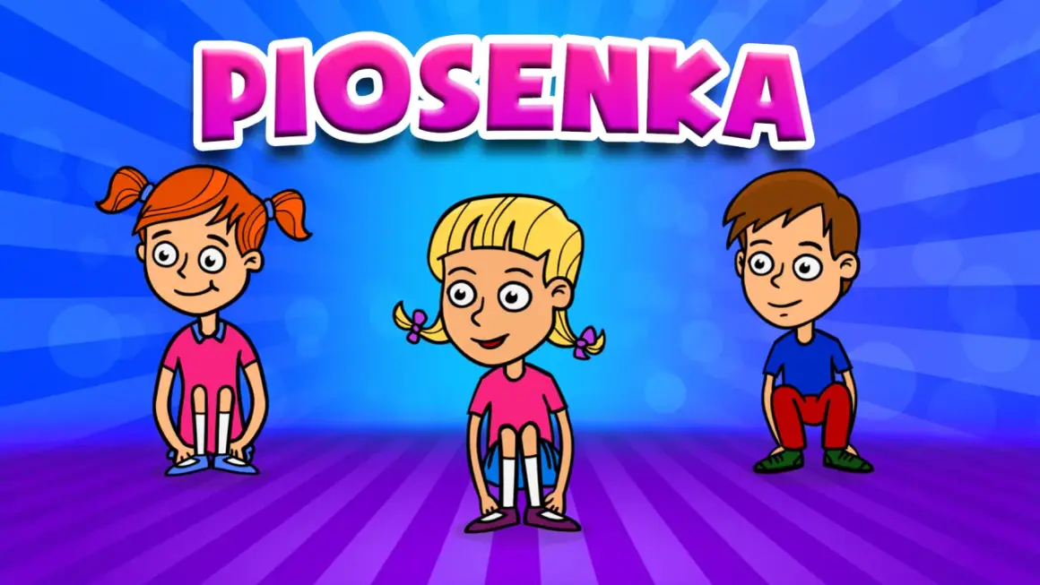 Dzieci śpiewają piosenkę: głowa, ramiona, kolana, pięty.