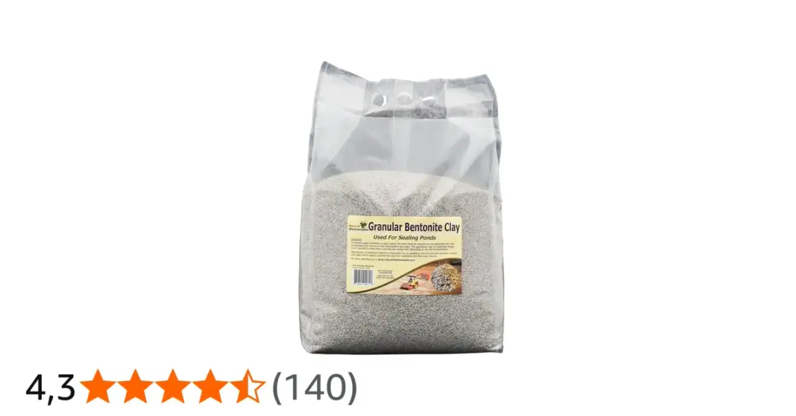Sac de 25 lb d'argile bentonite granulaire pour sceller les bassins. Idéal pour retenir l'eau.