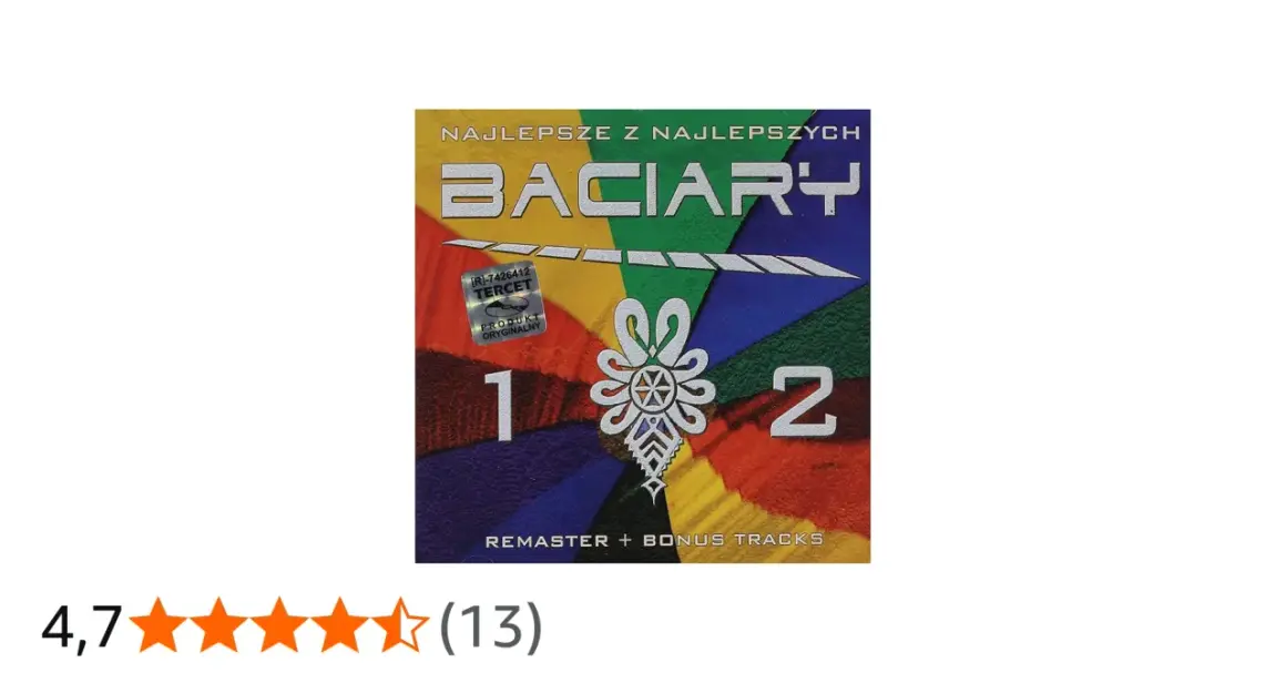 Okładka albumu "Baciary utwory" z numerami 1 i 2, remaster z bonusowymi utworami.