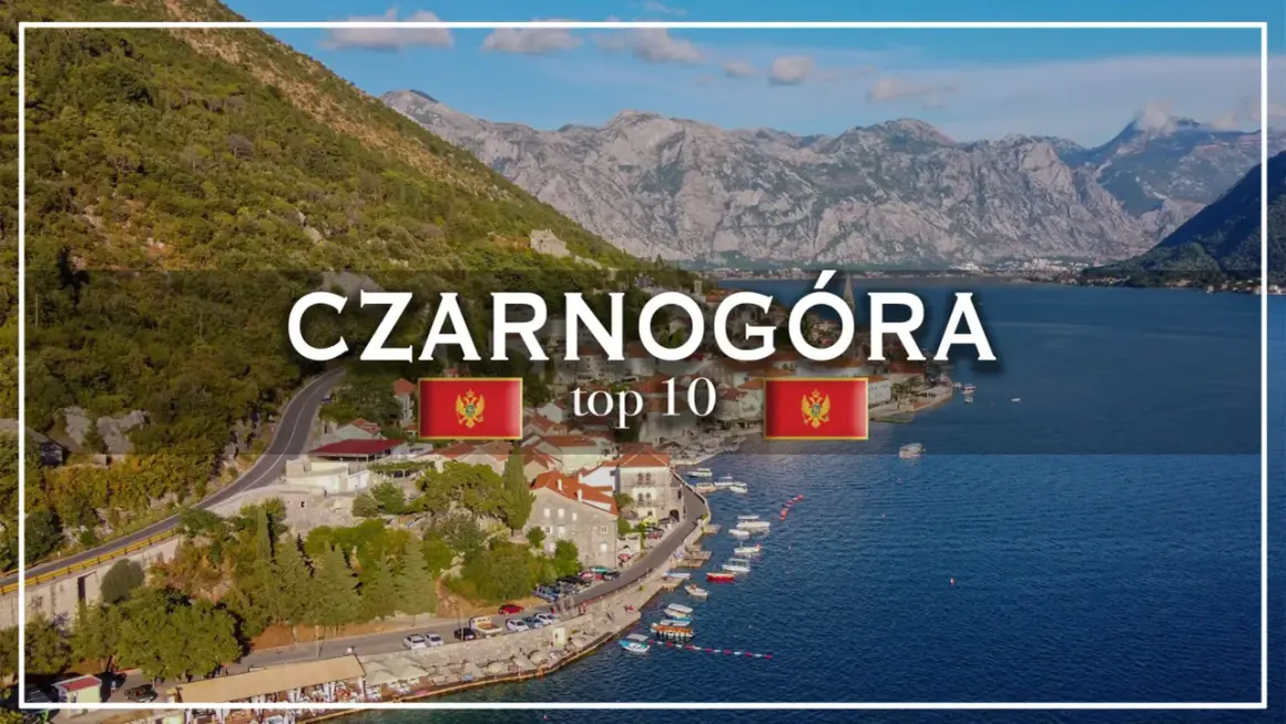 Widok na Zatokę Kotorską, idealne miejsce na czarnogóra turystyka. Widać miasteczko, góry i morze.