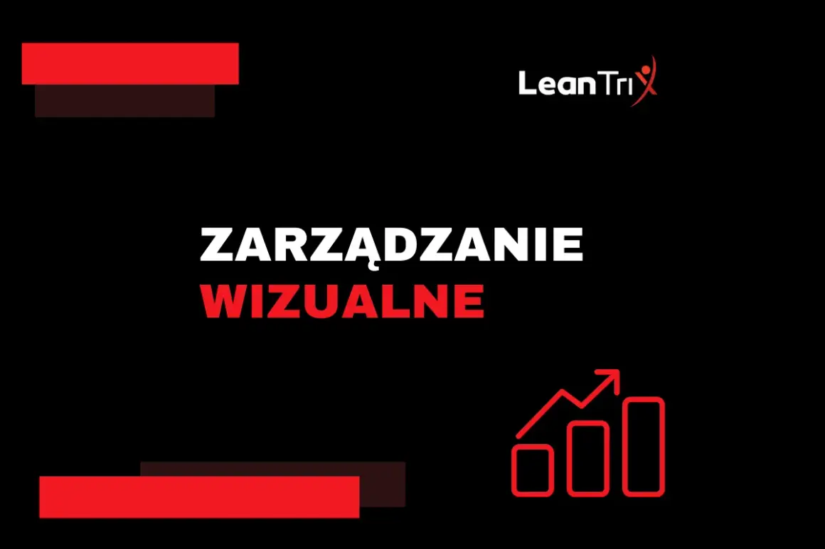 Grafika z napisem "ZARZĄDZANIE WIZUALNE" i ikoną wzrostu.