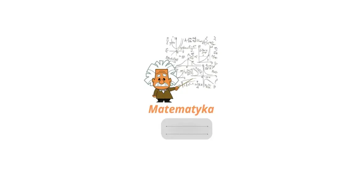Kreskówkowa postać Alberta Einsteina wskazuje na tablicę z równaniami matematycznymi.