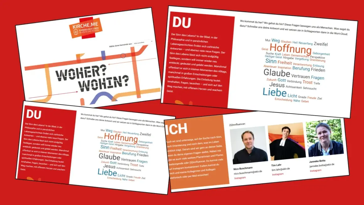 Wortwolke mit Begriffen wie Hoffnung, Glaube, Liebe, Sinn, Licht, Gnade, Freude, Ziel, die zum Nachdenken über den Lebensweg anregen.