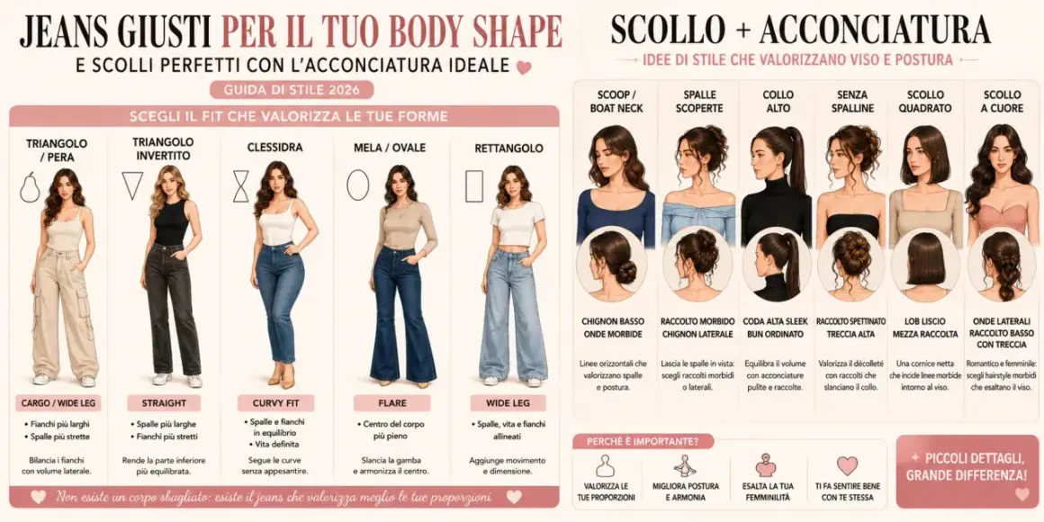 Guida jeans: skinny vs slim. Valorizza le tue forme con il fit giusto per ogni body shape, dalla pera al rettangolo.