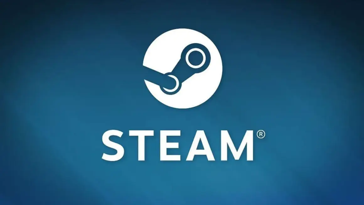 Logo Steam na niebieskim tle. Dowiedz się, jak odebrać prezent Steam i cieszyć się nowymi grami!