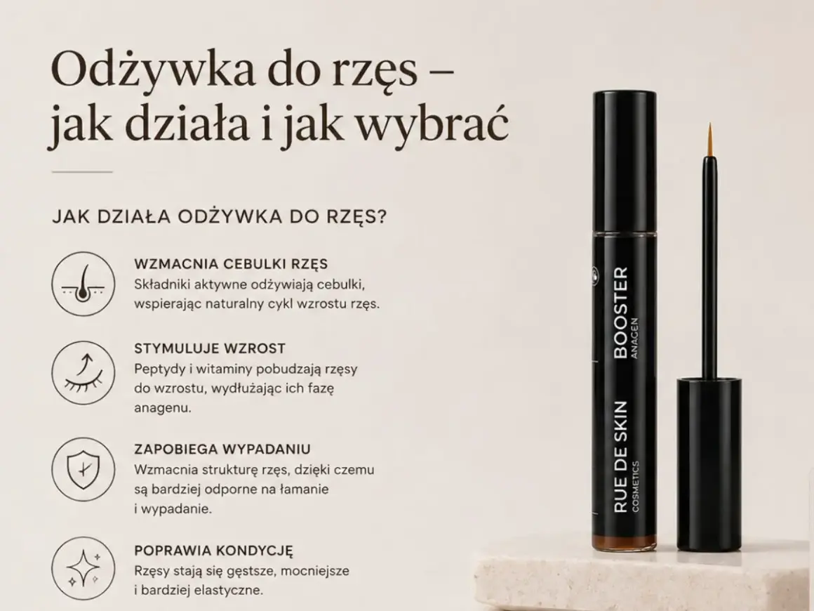 Odżywka do rzęs RUE DE SKIN BOOSTER ANAGEN stymuluje wzrost, wydłużając fazę anagenu.