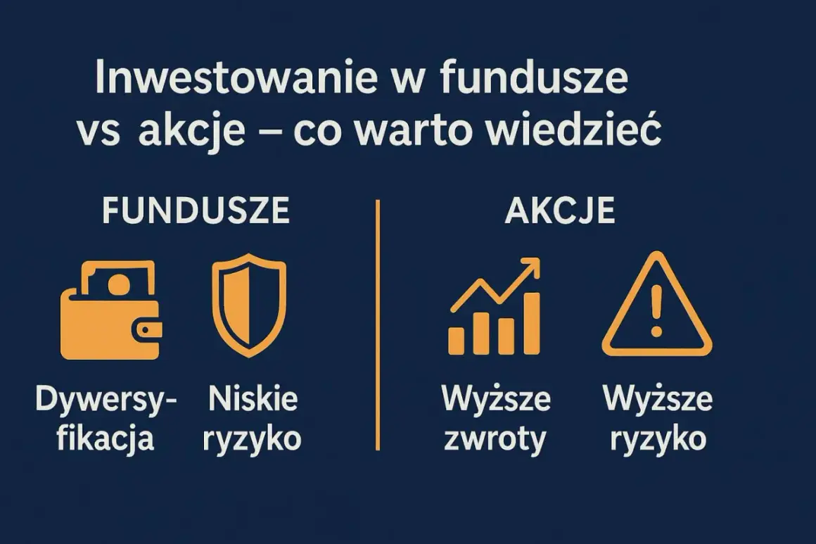 Porównanie funduszy i akcji: dywersyfikacja, niskie ryzyko vs wyższe zwroty, ryzyko. Każdy akcjonariusz powinien to wiedzieć.
