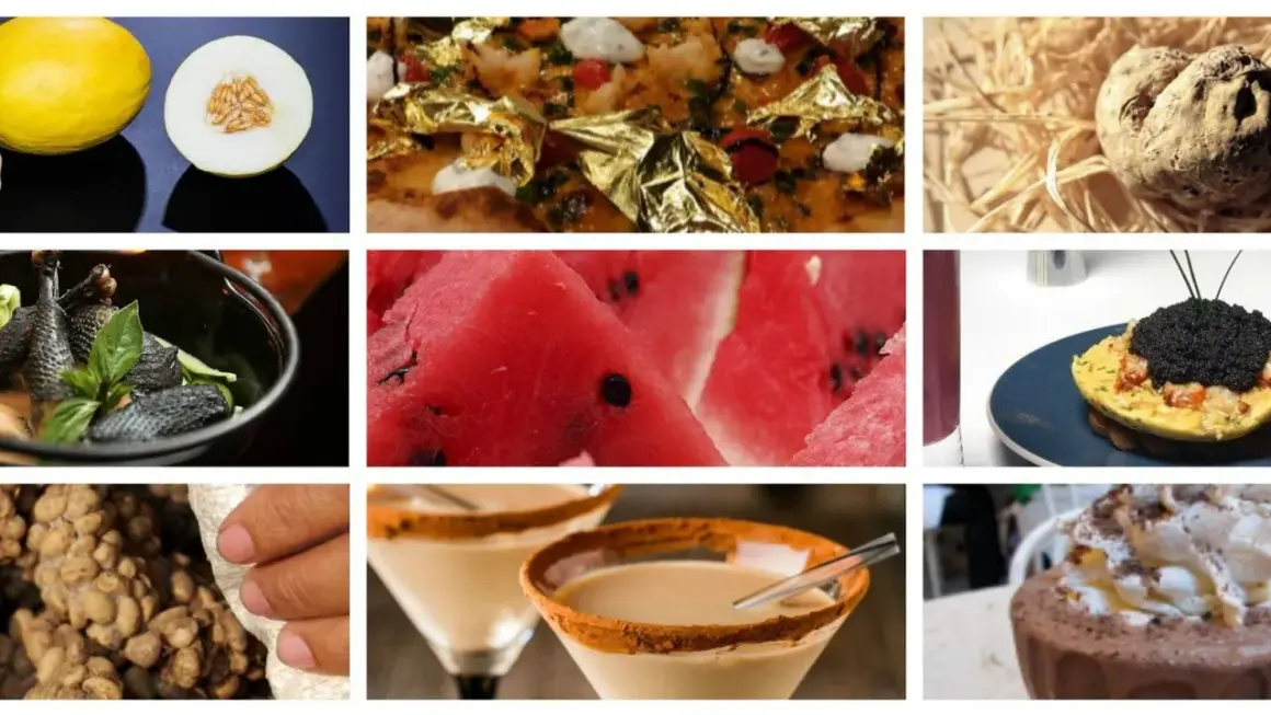 Un melón, pizza con oro, trufa, pollo negro, sandía, caviar y café Kopi Luwak. Platos que podrían ser la comida mas cara del mundo.