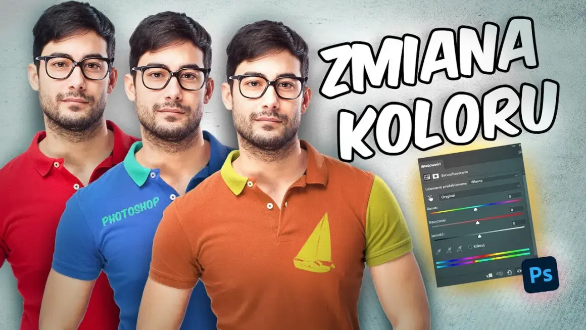 Photoshop: Zmień kolor ubrania realistycznie! Krok po kroku