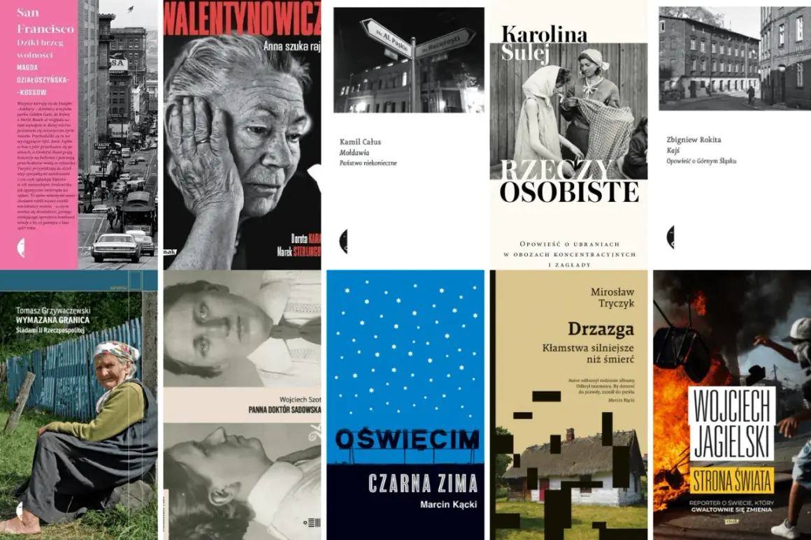 Książki true crime: okładki reportaży o historii, obozach koncentracyjnych i zbrodniach.
