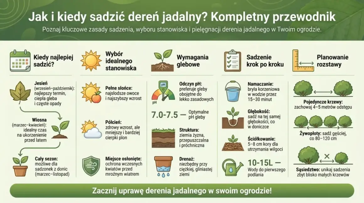 Jesień (wrzesień-październik) to najlepszy termin, kiedy sadzić pigwę. Wiosna (marzec-kwiecień) też jest dobra.