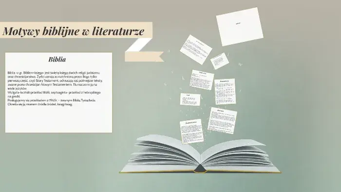 Motywy biblijne w literaturze: ich wpływ i znaczenie w twórczości