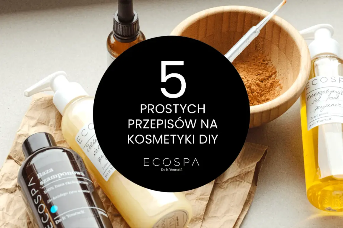 Butelki z kosmetykami, miska z proszkiem i pipeta.