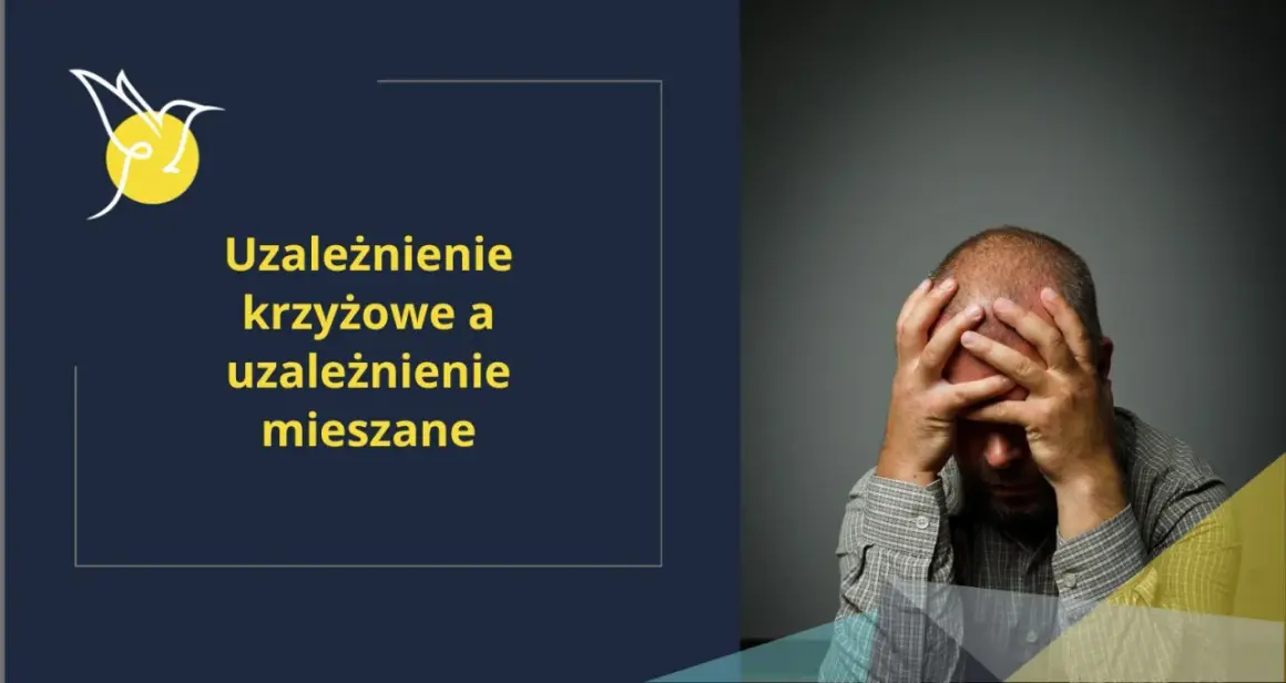 Mężczyzna z rękami na głowie, symbolizujący walkę z uzależnieniem krzyżowym i uzależnieniem mieszanym.