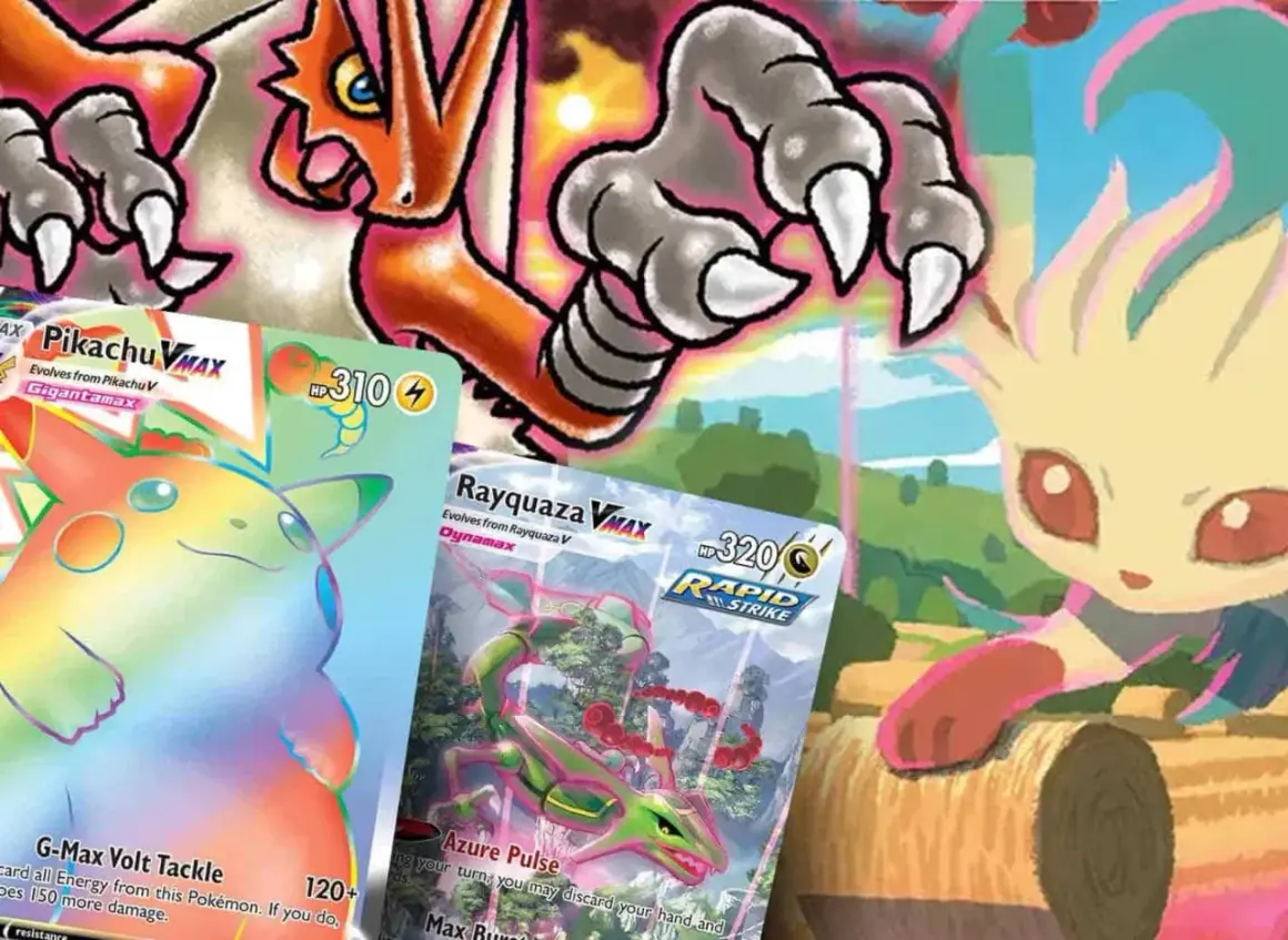 Karty Pokémon VMAX: tęczowy Pikachu, Rayquaza i inne stwory. Co to VMAX? To potężne formy!