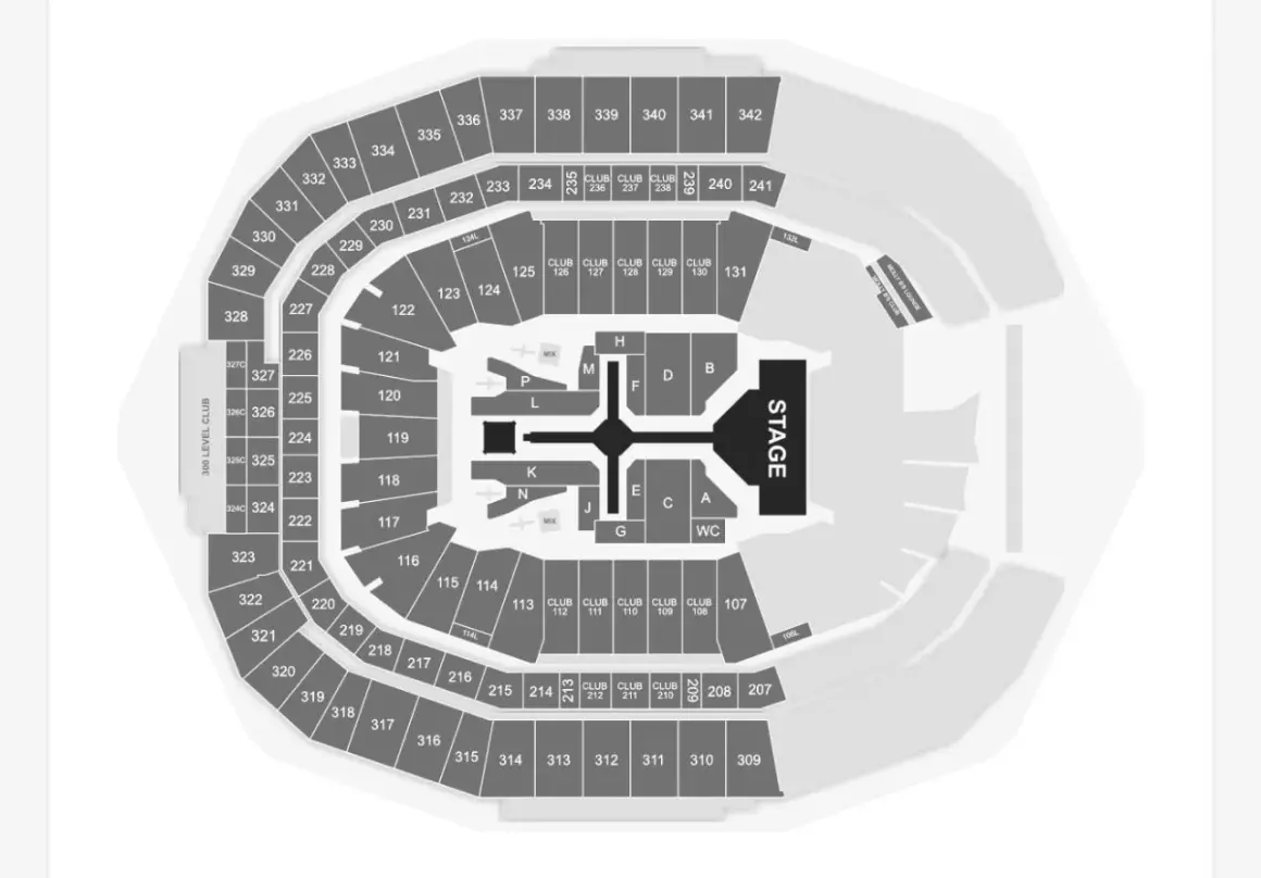 Plan widowni The Weeknd: sprawdź ceny biletów i wybierz najlepsze miejsca, od sceny po 300 Level Club.
