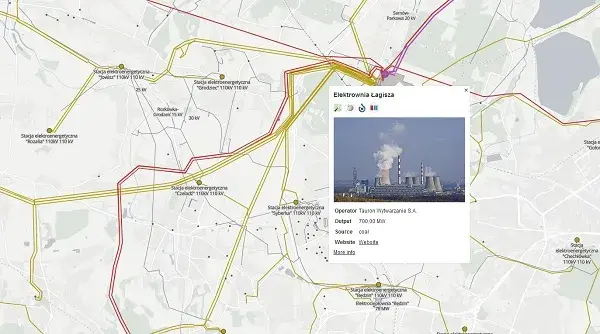 Sieci energetyczne mapa – Infrastruktura i linie przesyłowe Polski