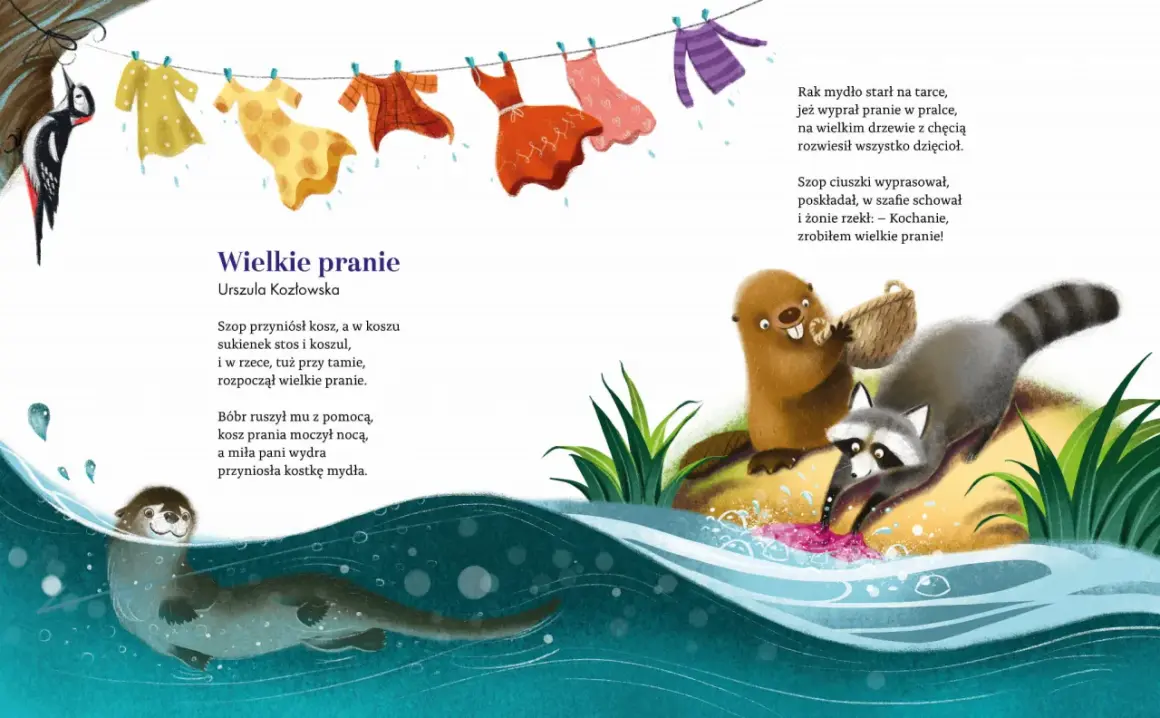 Wielkie pranie bobra, szopa i wydry. Wiersze o porach roku znanych poetów.