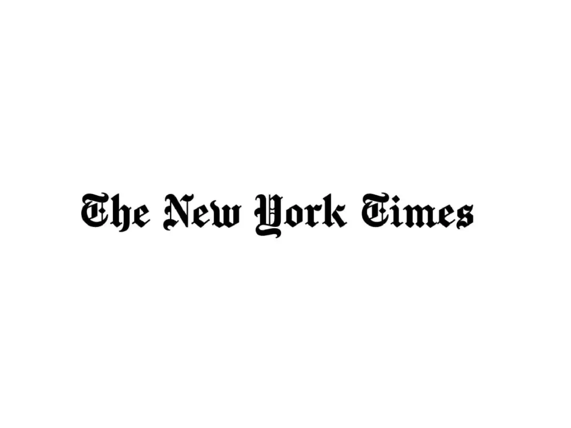 The New York Times logo in its classic gothic nyt font.