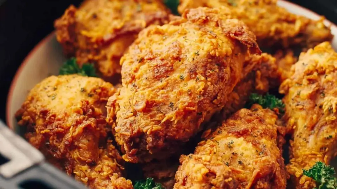 Chrupiący kurczak z airfryer, idealnie przyprawiony i złocisty. Pyszny obiad gotowy w mgnieniu oka!