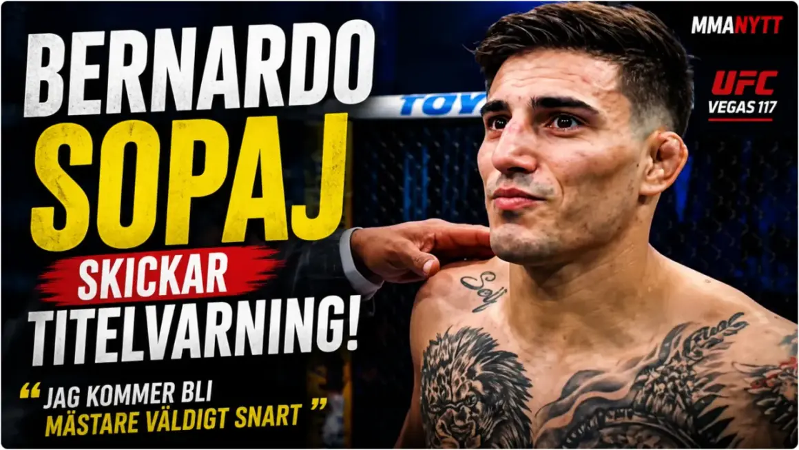 Bernardo Sopaj skickar en titelvarning! Han är redo att bli mästare snart.