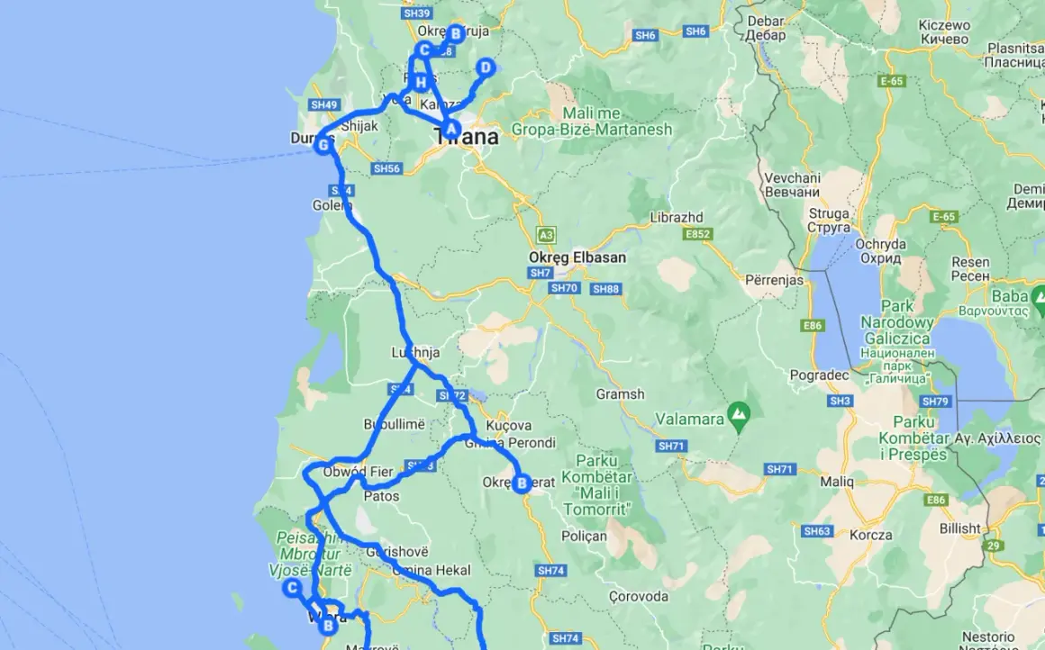 Trasa po Albanii: Durrës, Tirana, Elbasan, Berat, Pogradec. Zobacz, co warto zobaczyć w Albanii, planując podróż.