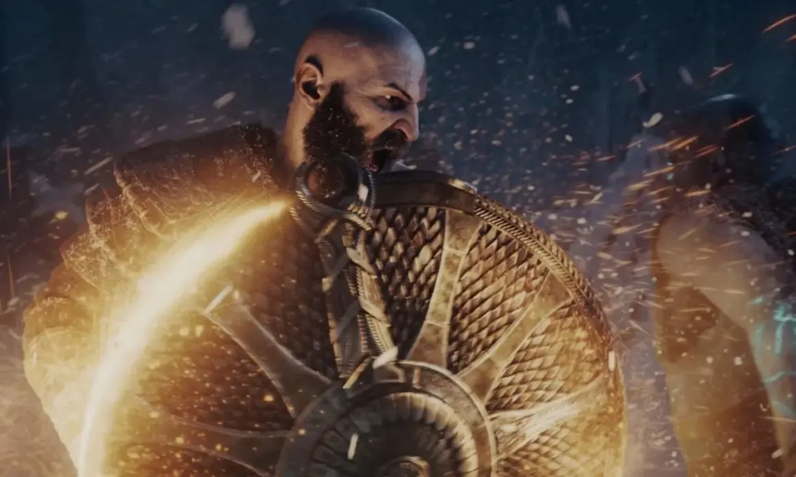 Kratos im Kampf, umgeben von Funken. Neue God of War News lassen Fans auf neue Abenteuer hoffen.