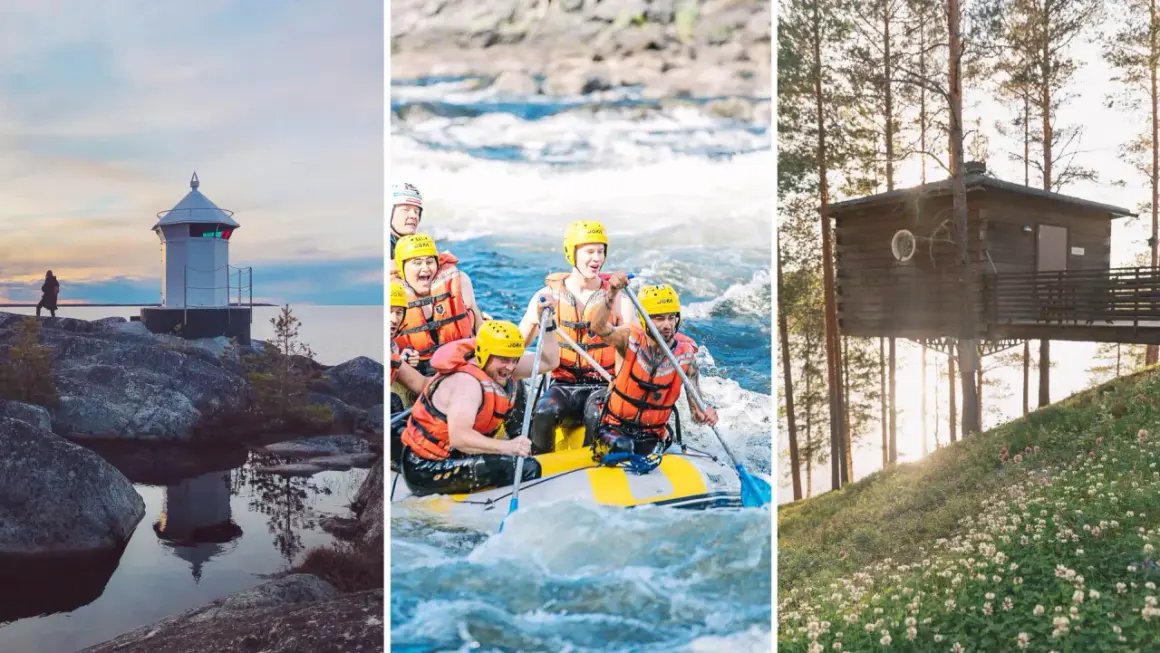 En fyr vid havet, forsränning och ett trädkoja. Upptäck nya utflyktsmål i Umeå med äventyr och avkoppling.