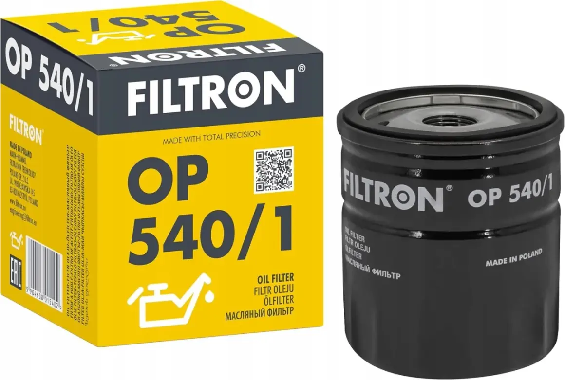Filtron OP 540/1 – filtr oleju. Opinie o jakości i trwałości tego produktu są pozytywne.