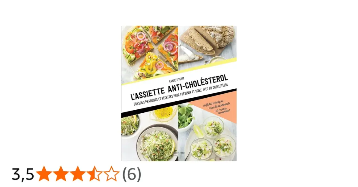 Livre "L'assiette anti-cholestérol" : découvrez quoi manger pour faire baisser le cholestérol avec des conseils et 60 recettes savoureuses.