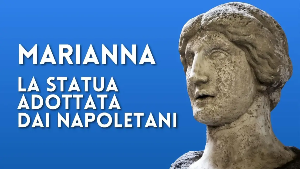 La statua di Marianna, un simbolo di Napoli, con il suo volto antico che racconta storie di a capa e napule.