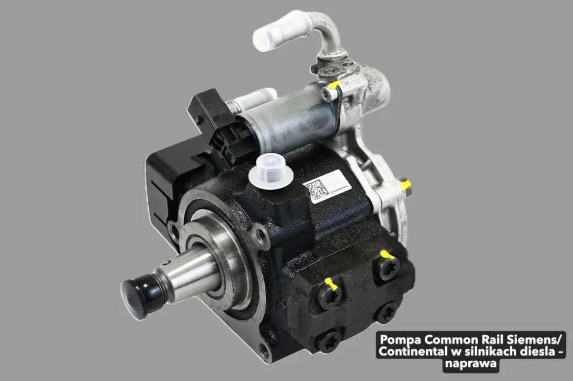 Pompa wtryskowa common rail diesel Siemens/Continental. Kluczowy element układu paliwowego.