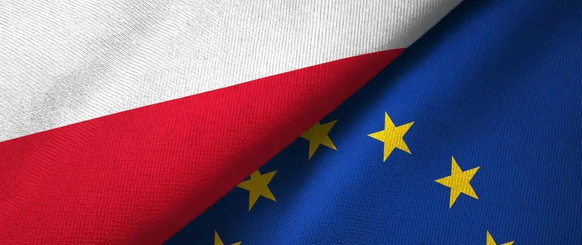 Flagi Polski i Unii Europejskiej. Bezpieczna pożyczka dla obywateli UE.