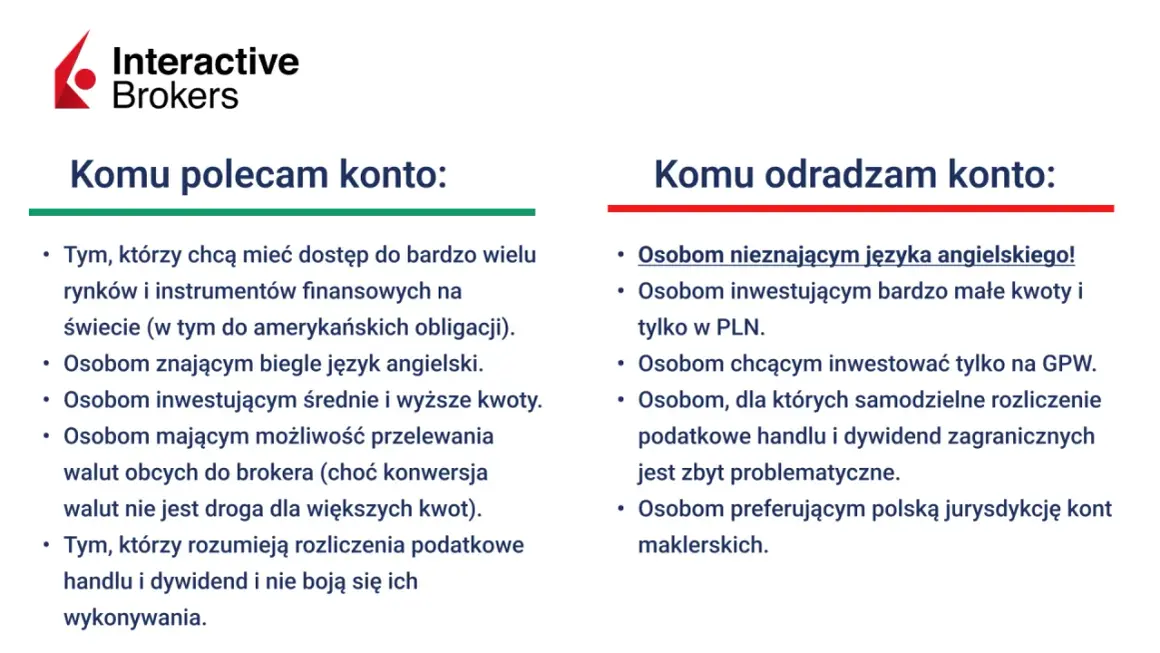 Interactive Brokers: dla kogo jest ten broker? Poradnik dla inwestorów, którzy chcą poznać zalety i wady konta maklerskiego.