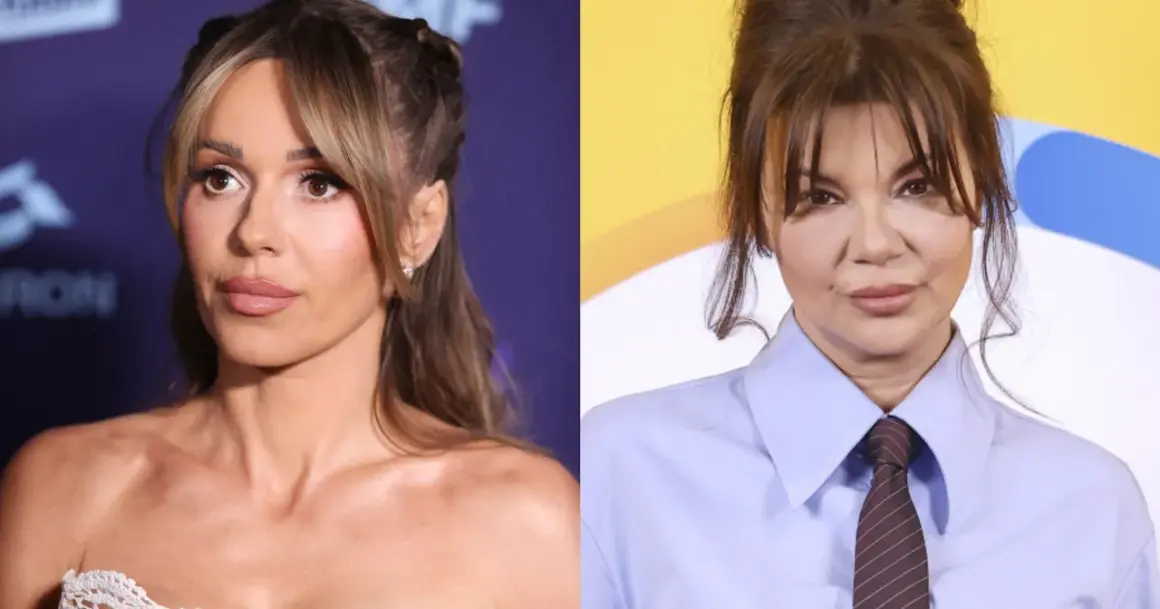 Doda i Beata Kozidrak na zdjęciu. Doda w białej kreacji, Beata w koszuli i krawacie.