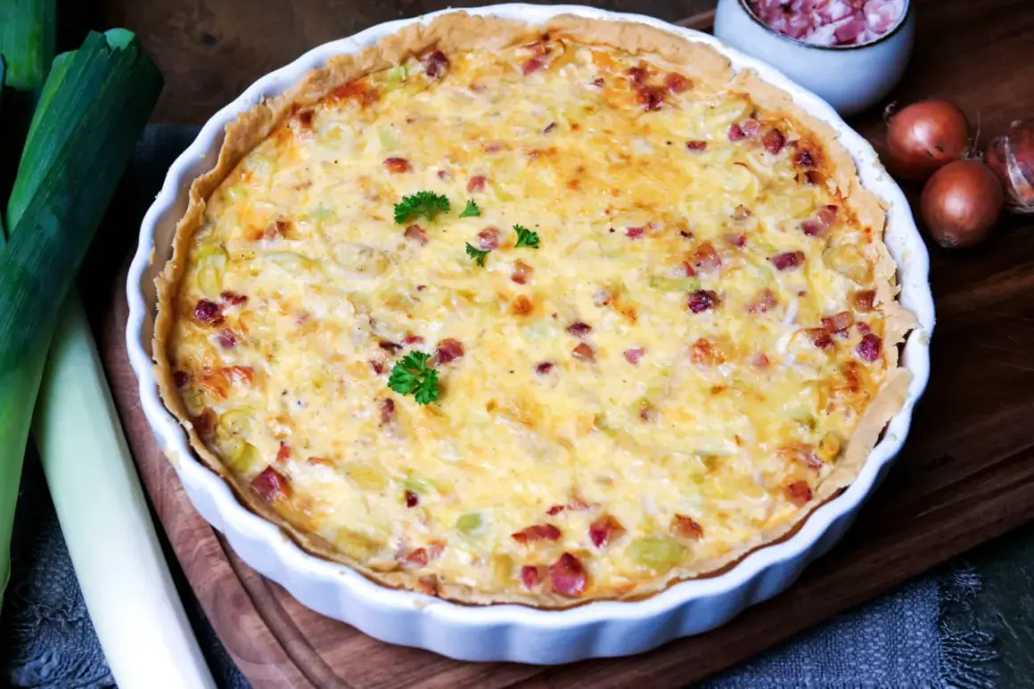 Herzhafte Quiche mit Lauch und Speck, ein köstliches Rezept für jeden Anlass.