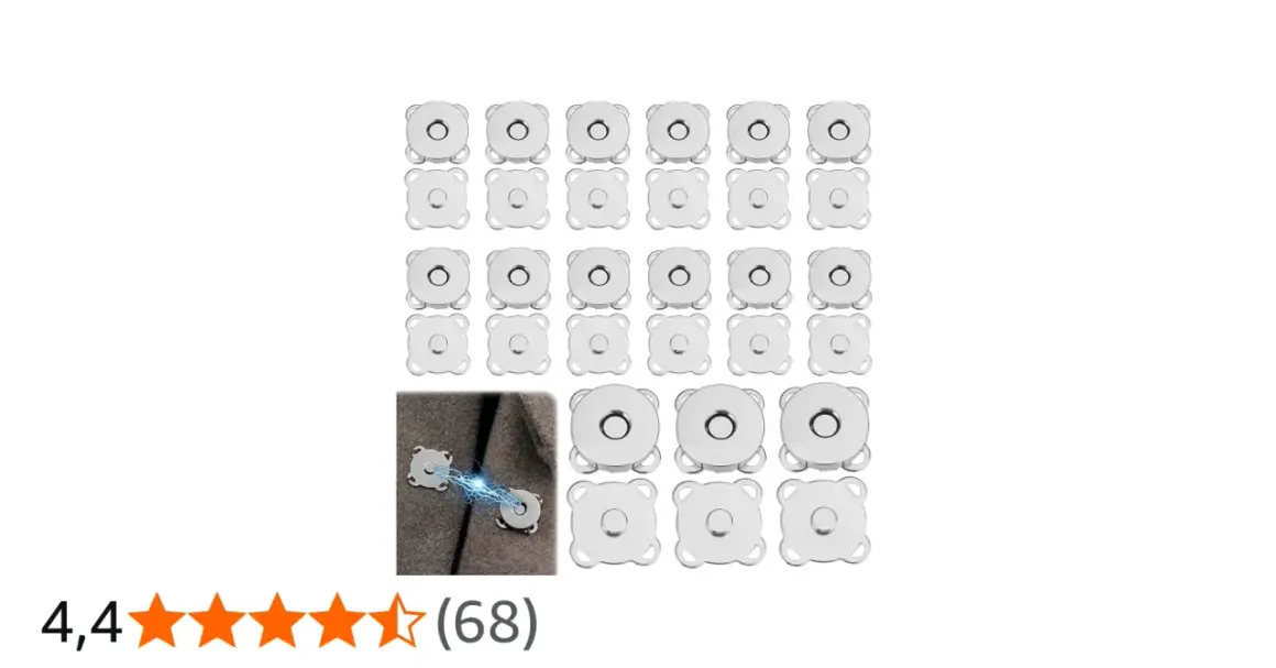 Chiusura borsa uncinetto con bottone magnetico. Set di bottoni a pressione per borse e abbigliamento.