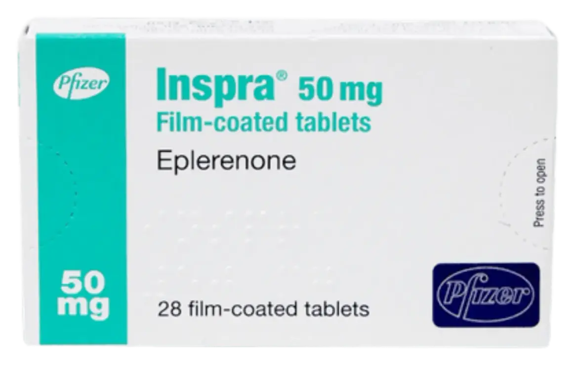 Opakowanie leku Inspra 50 mg z eplerenonem, 28 tabletek. Szukasz zamienników? Sprawdź dostępne opcje.